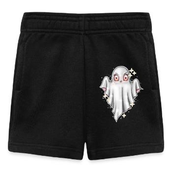 Cute Glowing Ghost Illustration - Baby Shorts - black - Front