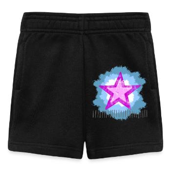 étoile rose brillante dans le style aquarelle - Short Bébé - noir - Devant