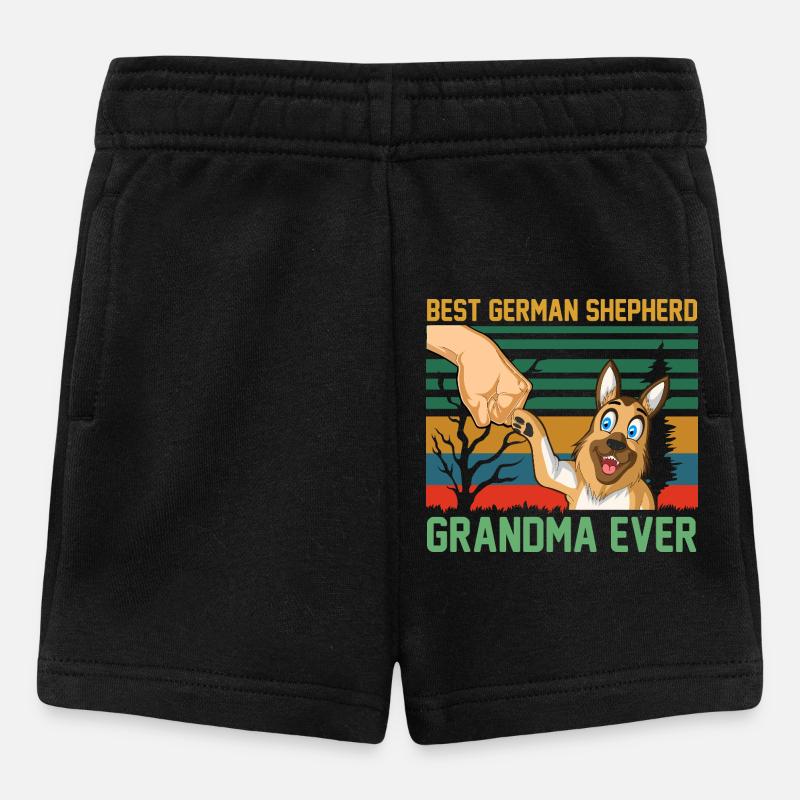 Meilleur Berger Allemand Mamie - Short Bébé - noir