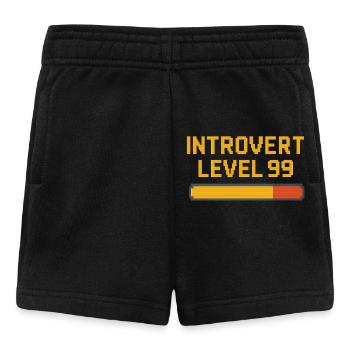 Introvert Level 99 - Baby Shorts - Schwarz - Vorne