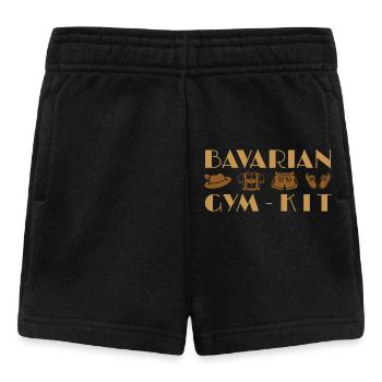 Bavarian Gym Kit Illustration - Baby Shorts - Schwarz - Vorne