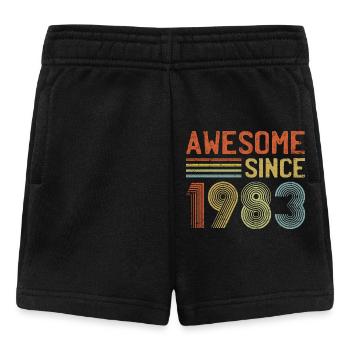 Jahrgang 1983 Retro Textdesign - Baby Shorts - Schwarz - Vorne