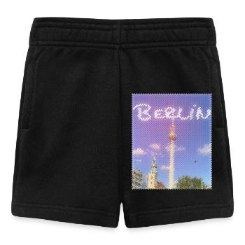 Berlin Fernsehturm Neon Design - Baby Shorts - Schwarz - Vorne