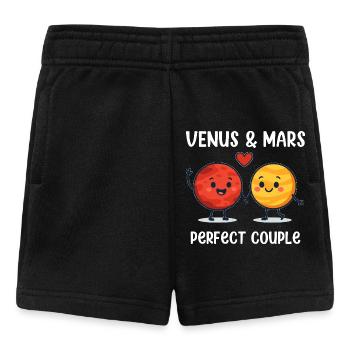 Venus &amp; Mars Perfect Couple Love Design - Baby Shorts - black - Front