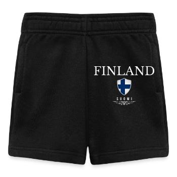Finnish pride, minimalist sleek design - Baby Shorts - black - Front