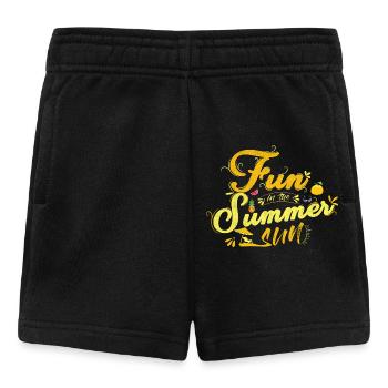 Gratuit En Été Motif Aux Fruits - Short Bébé - noir - Devant