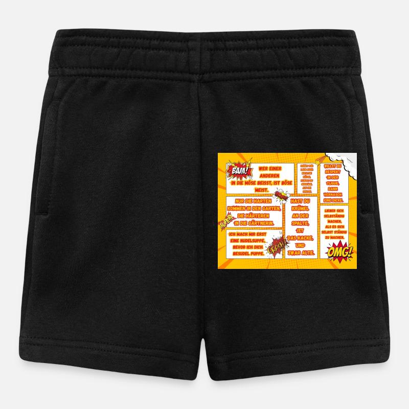 Comic-Style Sprüche für Mutmacher - Baby Shorts - Schwarz