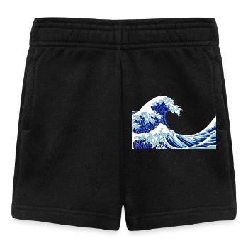 kanagawa Vagues japonaises traditionnelles - Short Bébé - noir - Devant