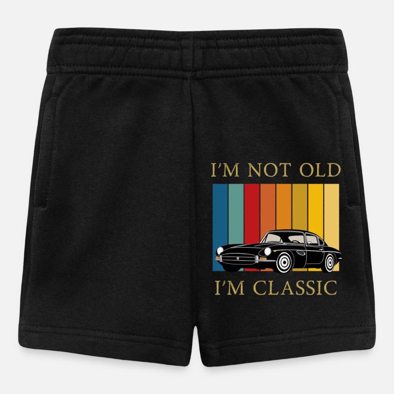Humour sur les voitures classiques - Short Bébé - noir