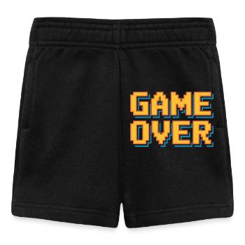 Game Over Retro Pixel Arcade Gamer Spruch - Baby Shorts - Schwarz - Vorne