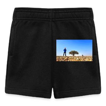 Explorateur solitaire avec arbre et vélo - Short Bébé - noir - Devant