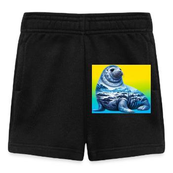 seal - Baby Shorts - black - Front