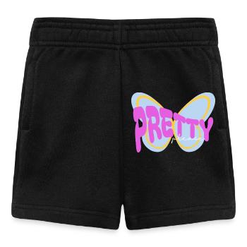 "Pretty please" sarkastisches Print Design - Baby Shorts - Schwarz - Vorne