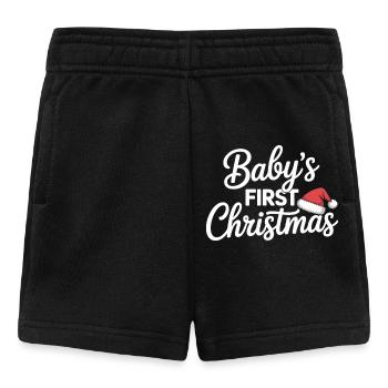 Jolie chemise de Noël pour bébés - Short Bébé - noir - Devant