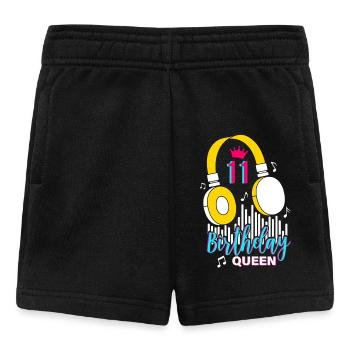 Birthday Queen 11th Birthday - Baby Shorts - black - Front