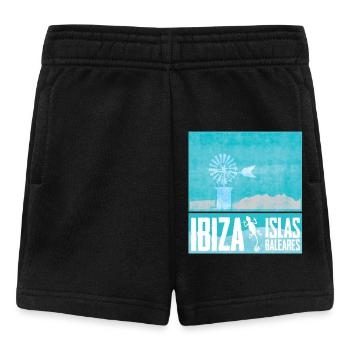 Ibiza Windmühlen Design - Baby Shorts - Schwarz - Vorne