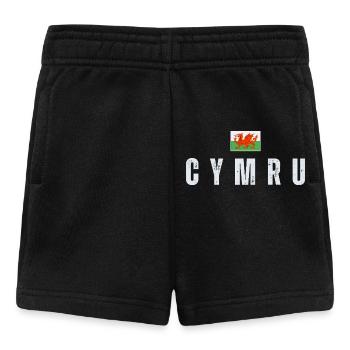 Flagge von Wales, walisischer Patriot - Baby Shorts - Schwarz - Vorne