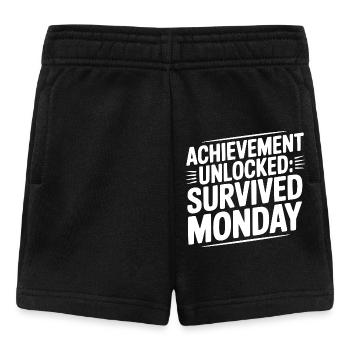 Achievement Unlocked Survived Monday - Baby Shorts - black - Front
