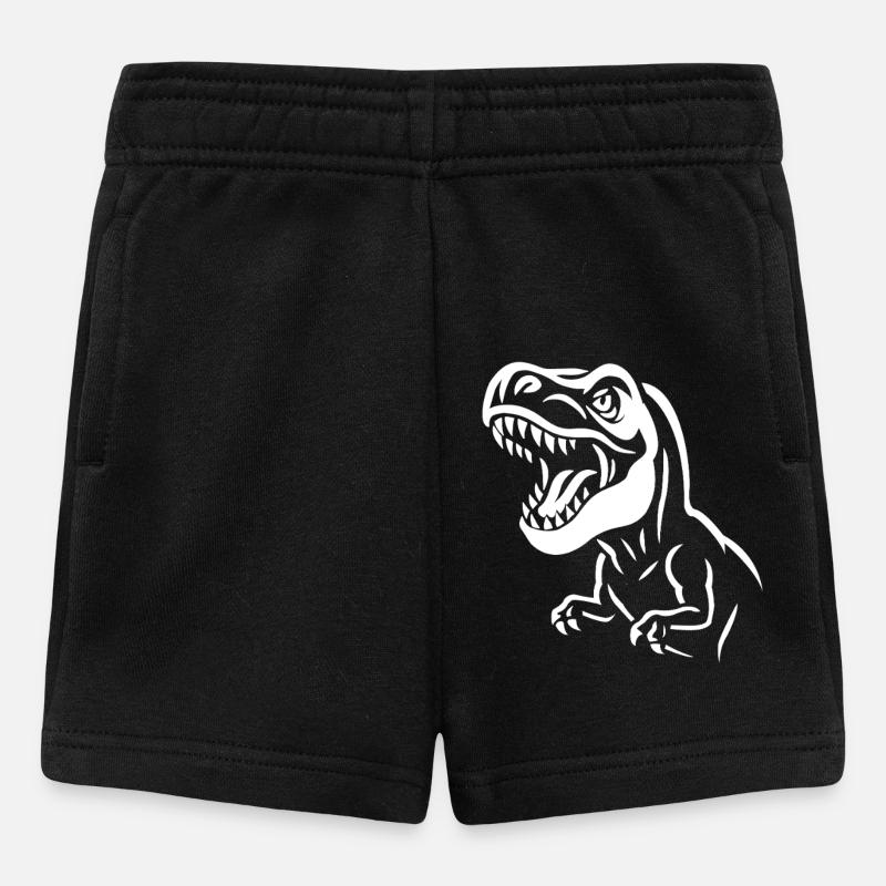 Graphique T-Rex contrasté - Short Bébé - noir