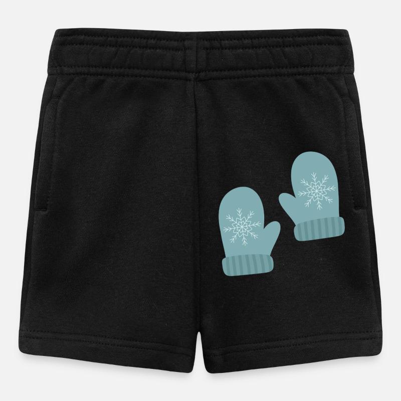 Mitaines d’hiver Snowflake Design - Short Bébé - noir