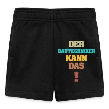 Bautechniker als Lustig - Baby Shorts - Schwarz - Vorne