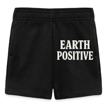 Earth Positive Bold Typography - Baby Shorts - black - Front