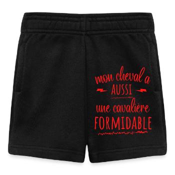 MY HORSE ALSO HAS A GREAT RIDER - Baby Shorts - black - Front