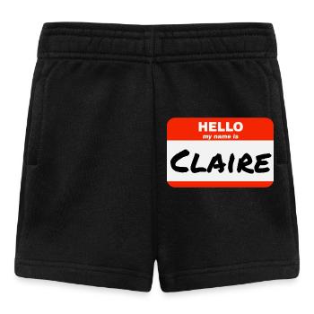 Hello My Name Is Claire Label Name Tag - Baby Shorts - black - Front
