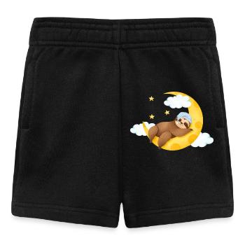 Paresseux sur la lune - Short Bébé - noir - Devant
