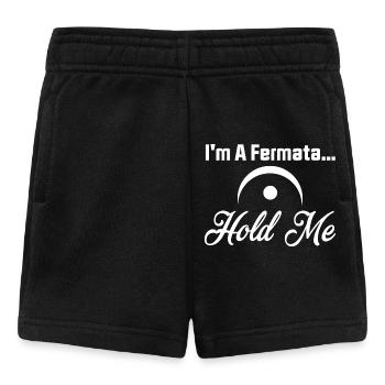 Fermata Hold Me Typographic Design - Baby Shorts - Schwarz - Vorne