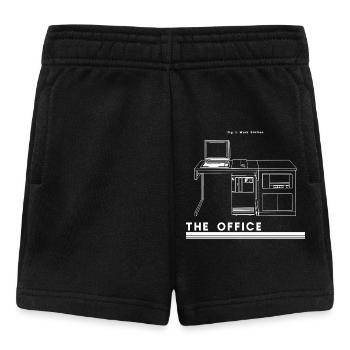 Silhouette de bureau rétro - Short Bébé - noir - Devant