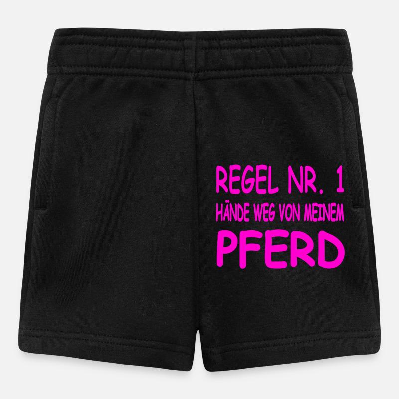 Pferde - Baby Shorts - Schwarz