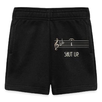 Schweigen durch Notenauge shut up quotes - Baby Shorts - Schwarz - Vorne