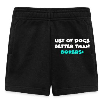 Boxer Hund - Baby Shorts - Schwarz - Vorne