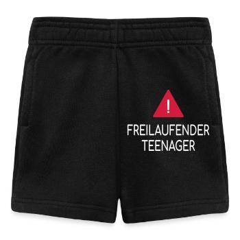 Vorsicht Freilaufender Teenager - Baby Shorts - Schwarz - Vorne