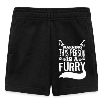 Warning This Person Is A Furry - Baby Shorts - black - Front