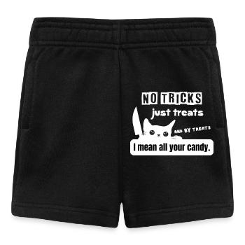 Pas d’astuces, juste des friandises pour chat Halloween - Short Bébé - noir - Devant
