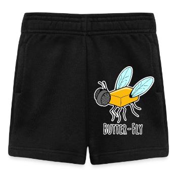 Butter Fly - Butter Fly Flat Joke - Baby Shorts - black - Front