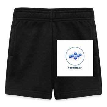 TeamETH node network - Baby Shorts - black - Front