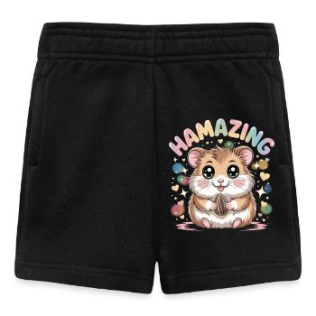 Hamazing Kawaii Hamster Samen Herzen - Baby Shorts - Schwarz - Vorne