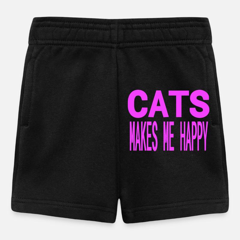 Katzen - Baby Shorts - Schwarz