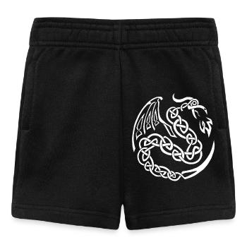 Weißer keltischer Drache - Baby Shorts - Schwarz - Vorne
