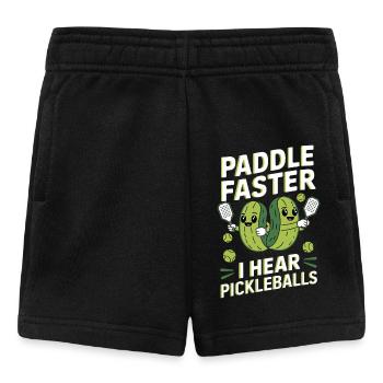 Pickleball Cucumber Pickle Gift - Baby Shorts - black - Front