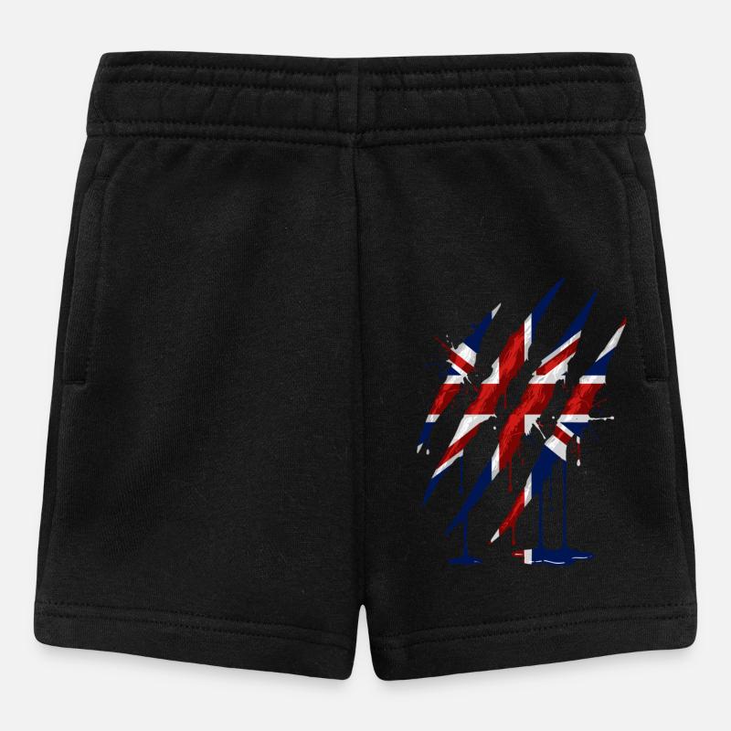 Union Jack Claw Scratch Mark - Baby Shorts - black
