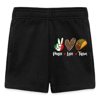 Paix Amour Tacos Fiesta Citation Fun - Short Bébé - noir - Devant