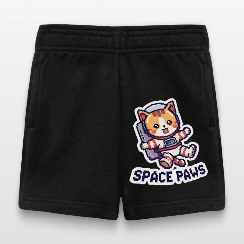 Space Paws – Chat pixel dans l’espace Short Bébé