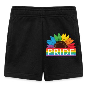 Pride Sunflower Rainbow - Baby Shorts - black - Front