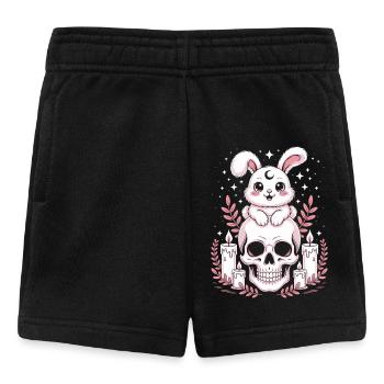 Lapin Goth Kawaii Pastel - Short Bébé - noir - Devant