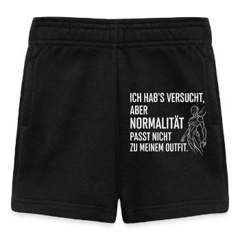 Normalität passt nicht zum Outfit - Baby Shorts - Schwarz - Vorne