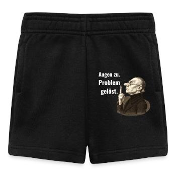 Close your eyes – problem solved. - Baby Shorts - black - Front